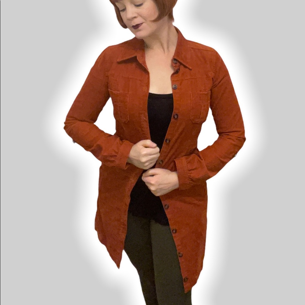Esprit Coppery Orange Corduroy Jacket
